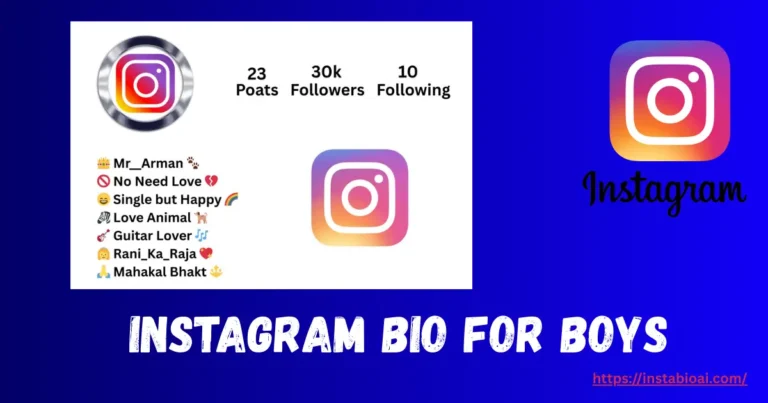 Instagram Bio for Boys