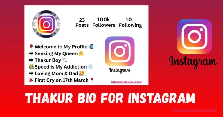 Thakur Bio for Instagram