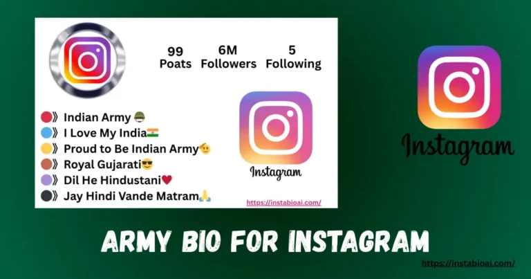 Army Bio For Instagram
