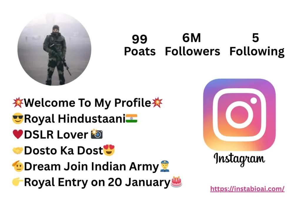 Army Bio For Instagram
