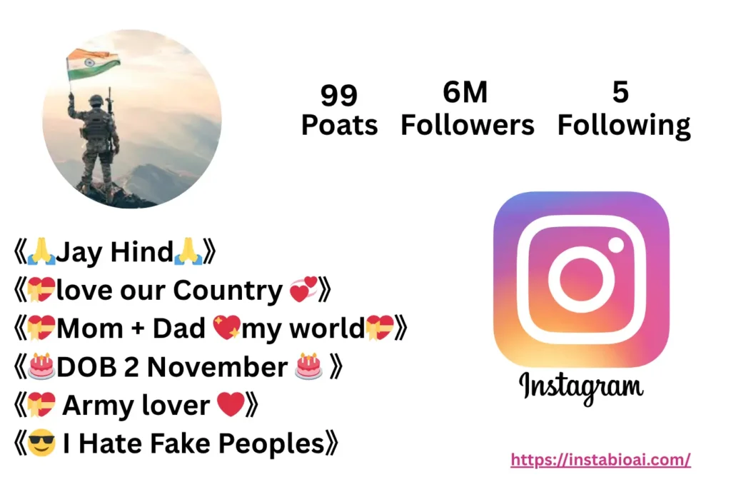 Army Bio For Instagram