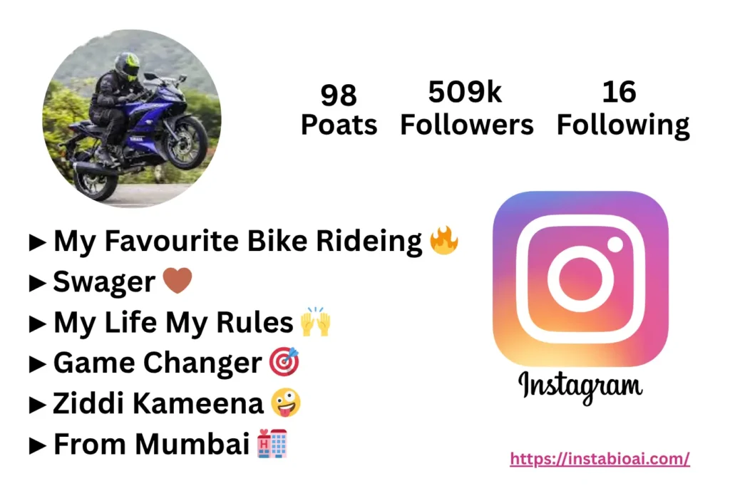 Bike Lover Bio For Instagram