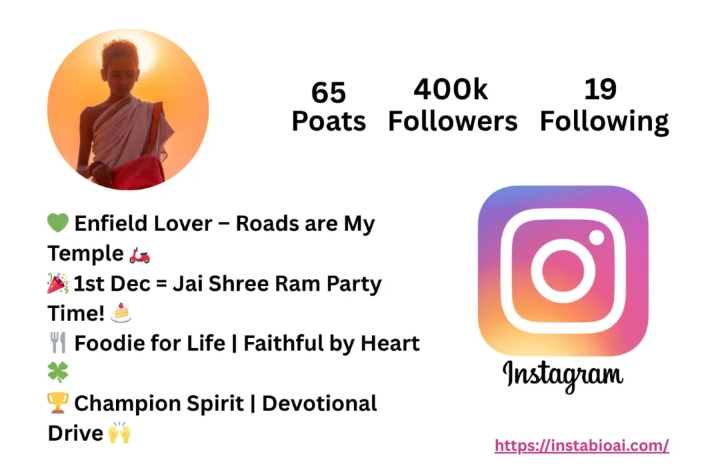 Instagram Bio Hindu Jai Shree Ram