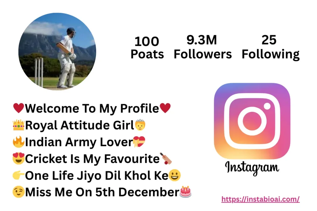 Cricket Bio For Instagram