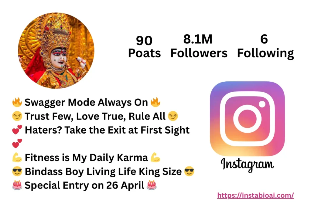 Instagram Bio Raja Meldi Maa