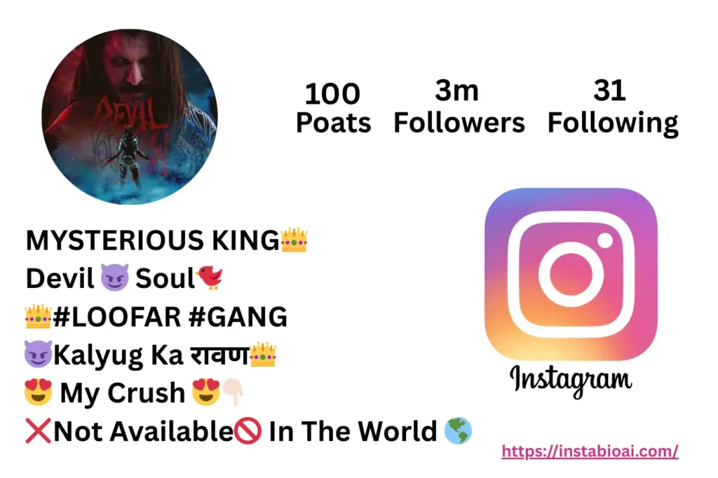 Devil Bio For Instagram