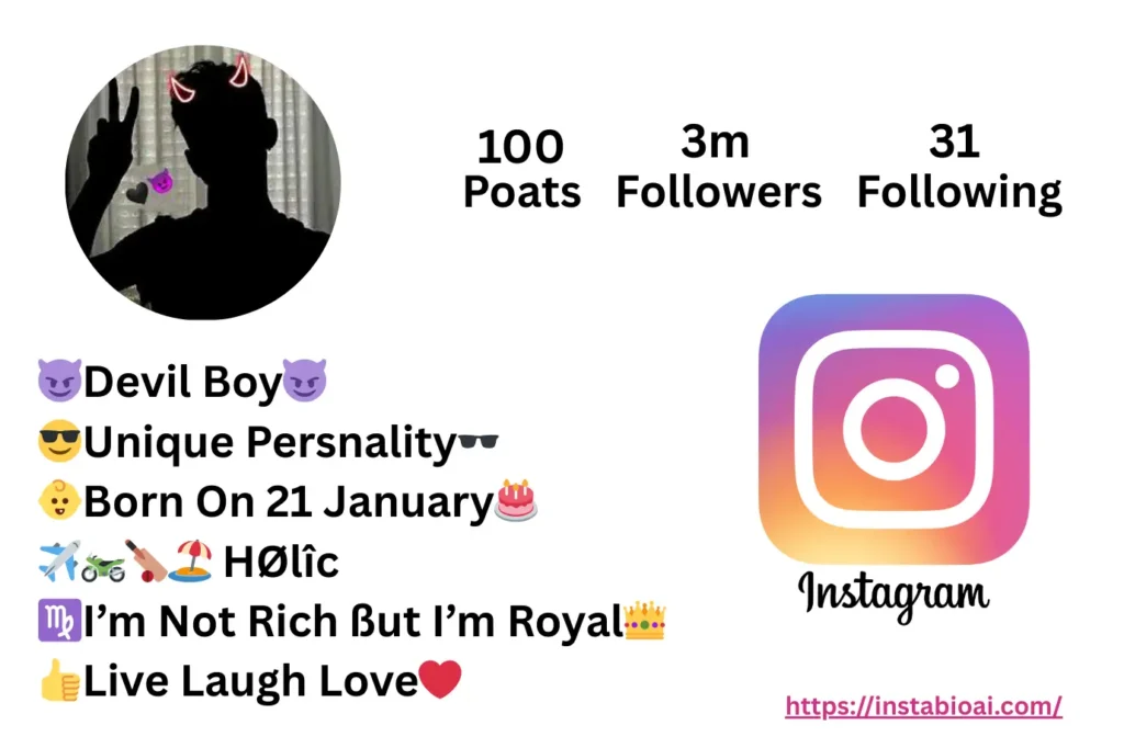 Devil Bio For Instagram