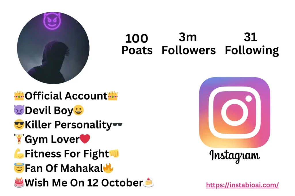 Devil Bio For Instagram