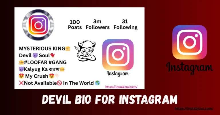 Devil Bio For Instagram